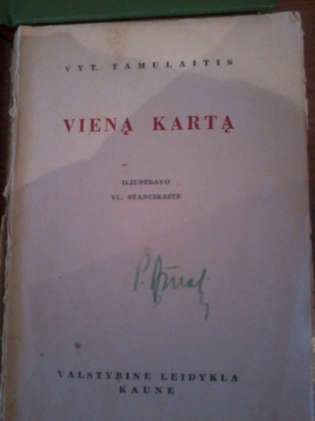 V. Tamulaičio knyga “Vieną kartą“ (nuotr. T. Čyvo)